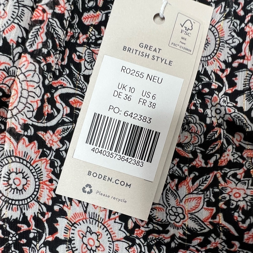 Boden Ruffle Mini Skirt Women 6 Floral Petal Spring NEW. 346 - Picture 2 of 5